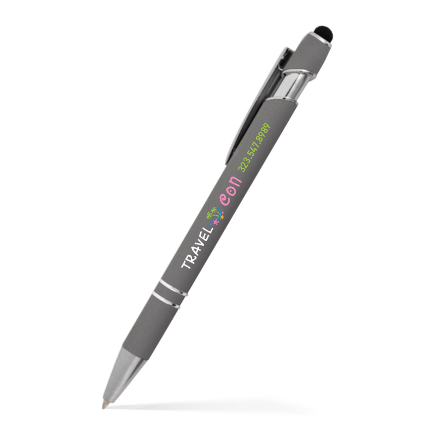 Alexandria Stylus Satin Soft Touch Click Metal Pen 9