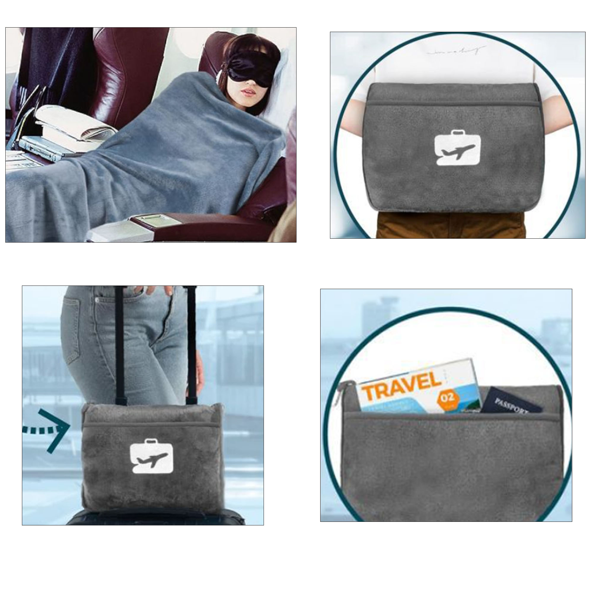 Travel Blanket Detachable for Airplanes 2