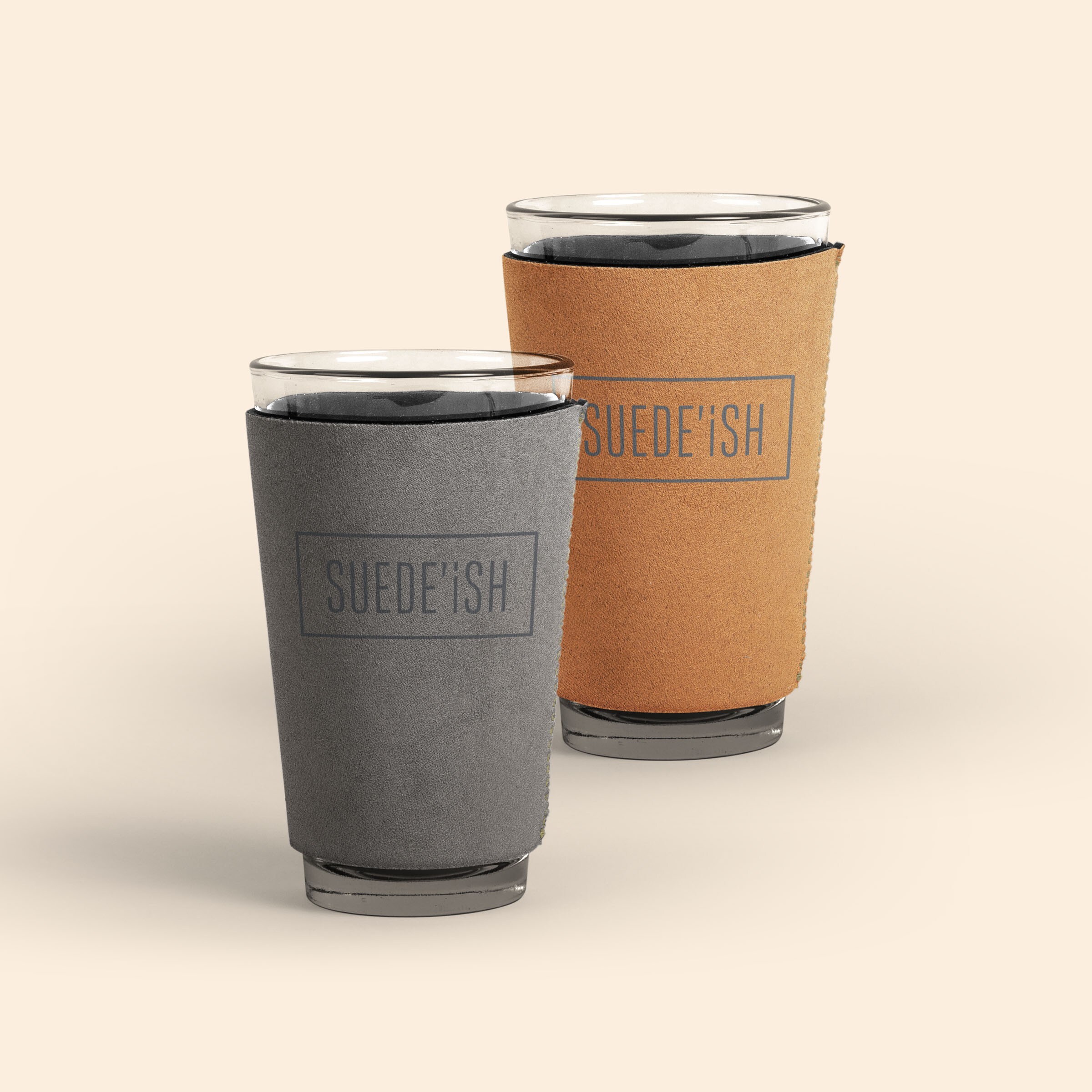 PINT GLASS SLEEVE - SUEDE'ISH NEOPRENE
