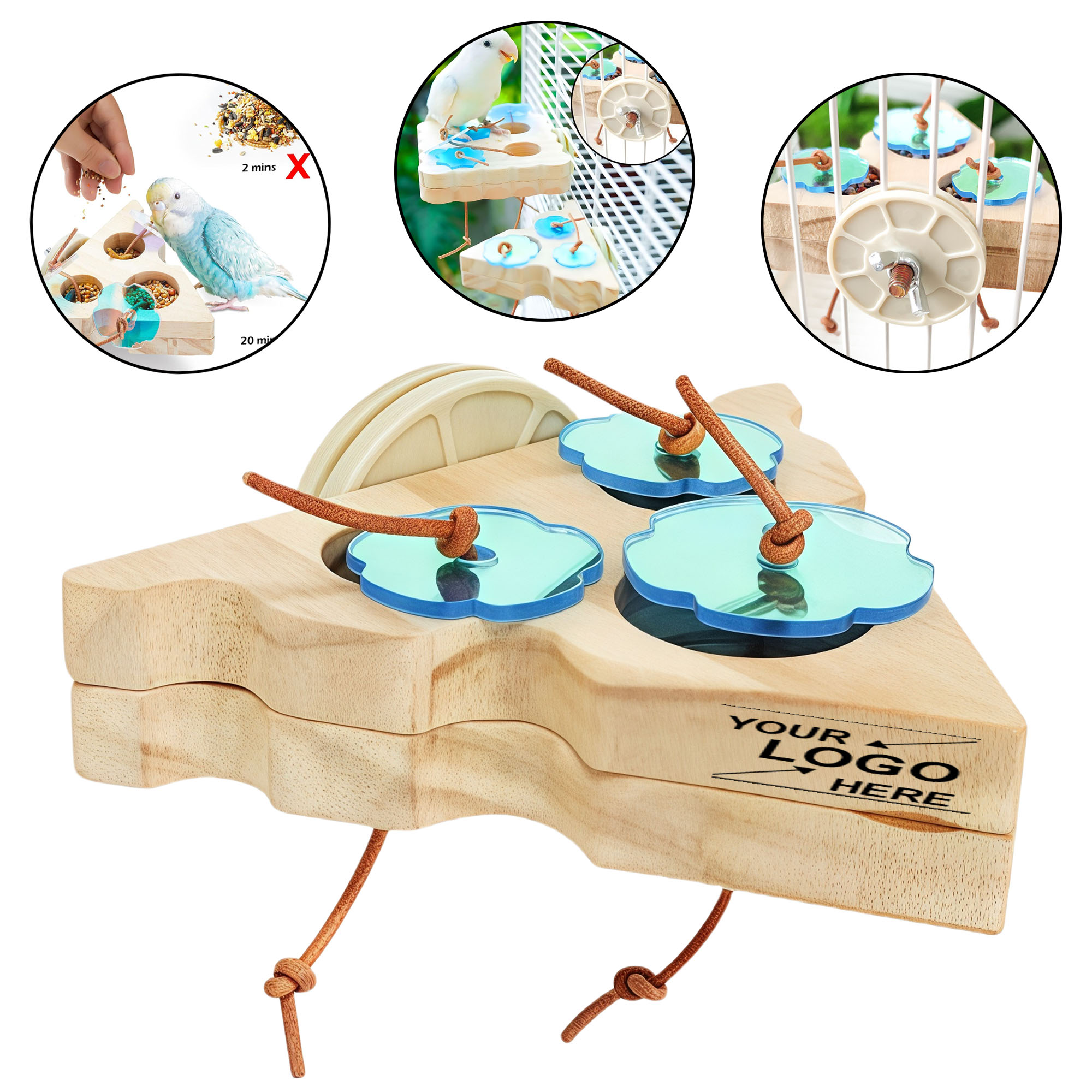 Wooden Parrot Foraging Stand 3