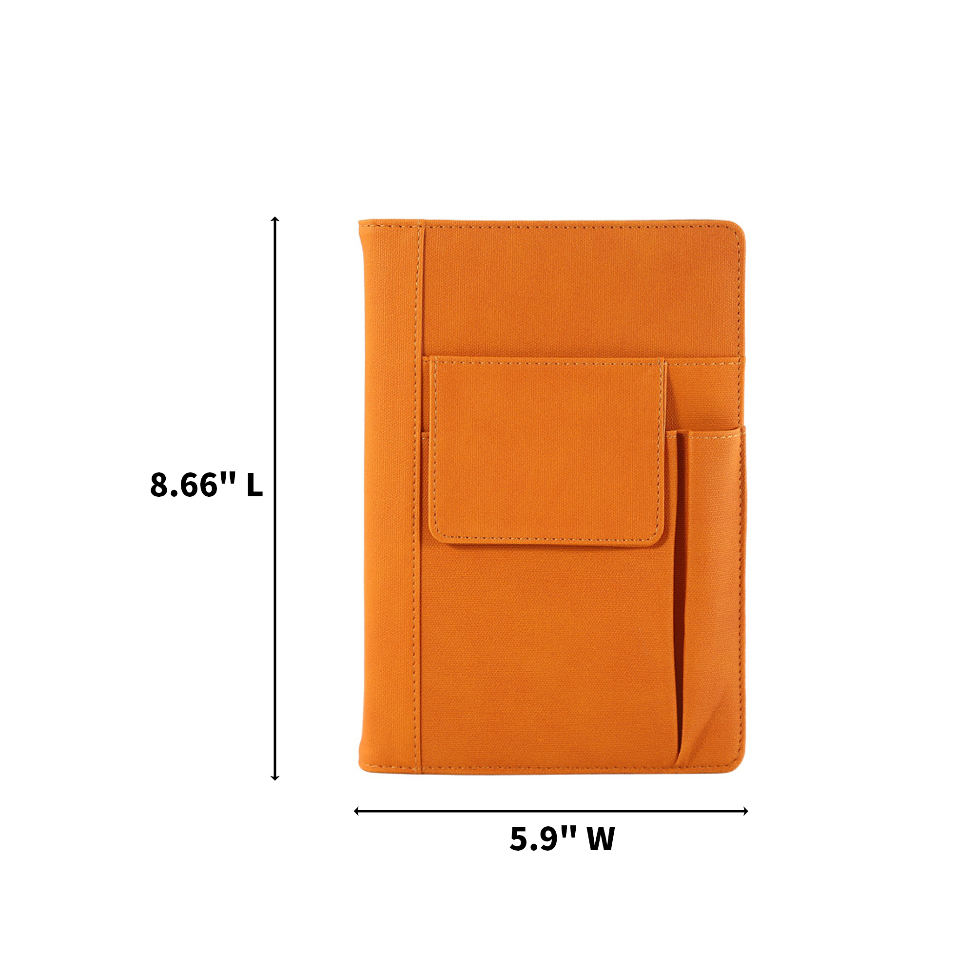Multi Functional Notebook With Pen Slot And Storage Pockets A5 8.66" x 5.9" 5