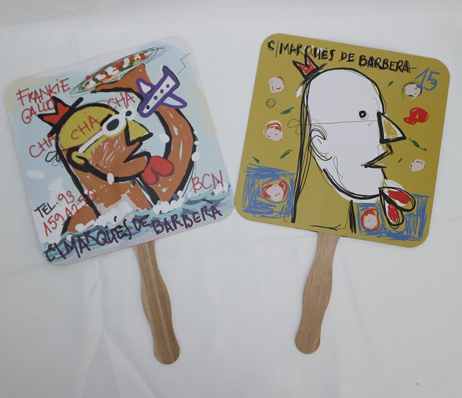 Rounded Square Shape Single Hand Fan 1