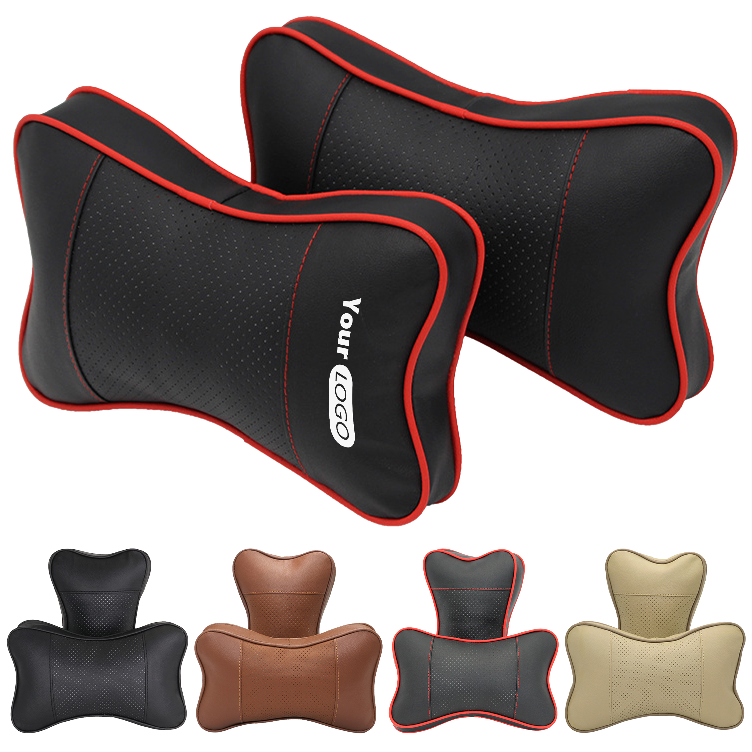 Faux Leather Car Neck Protection Pillow 6