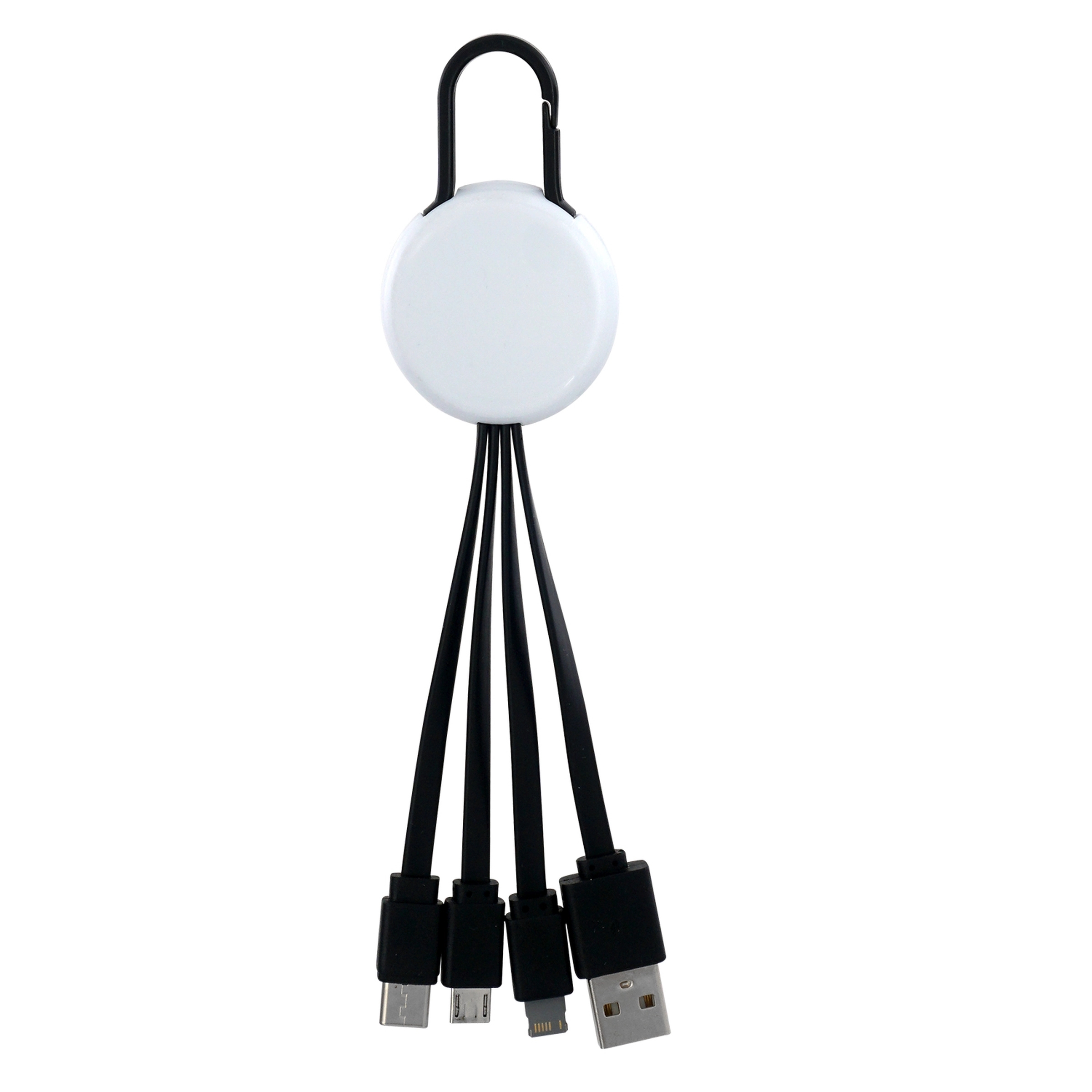WHITE COLORFUL CLIP 3 IN 1 CHARGING CABLE 30