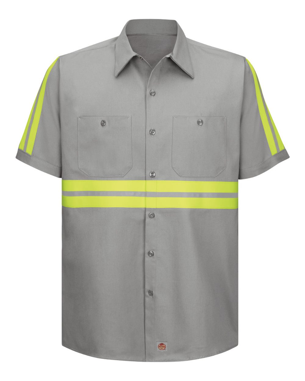 Enhanced Visibility Short Sleeve Cotton Work Shirt Tall Sizes