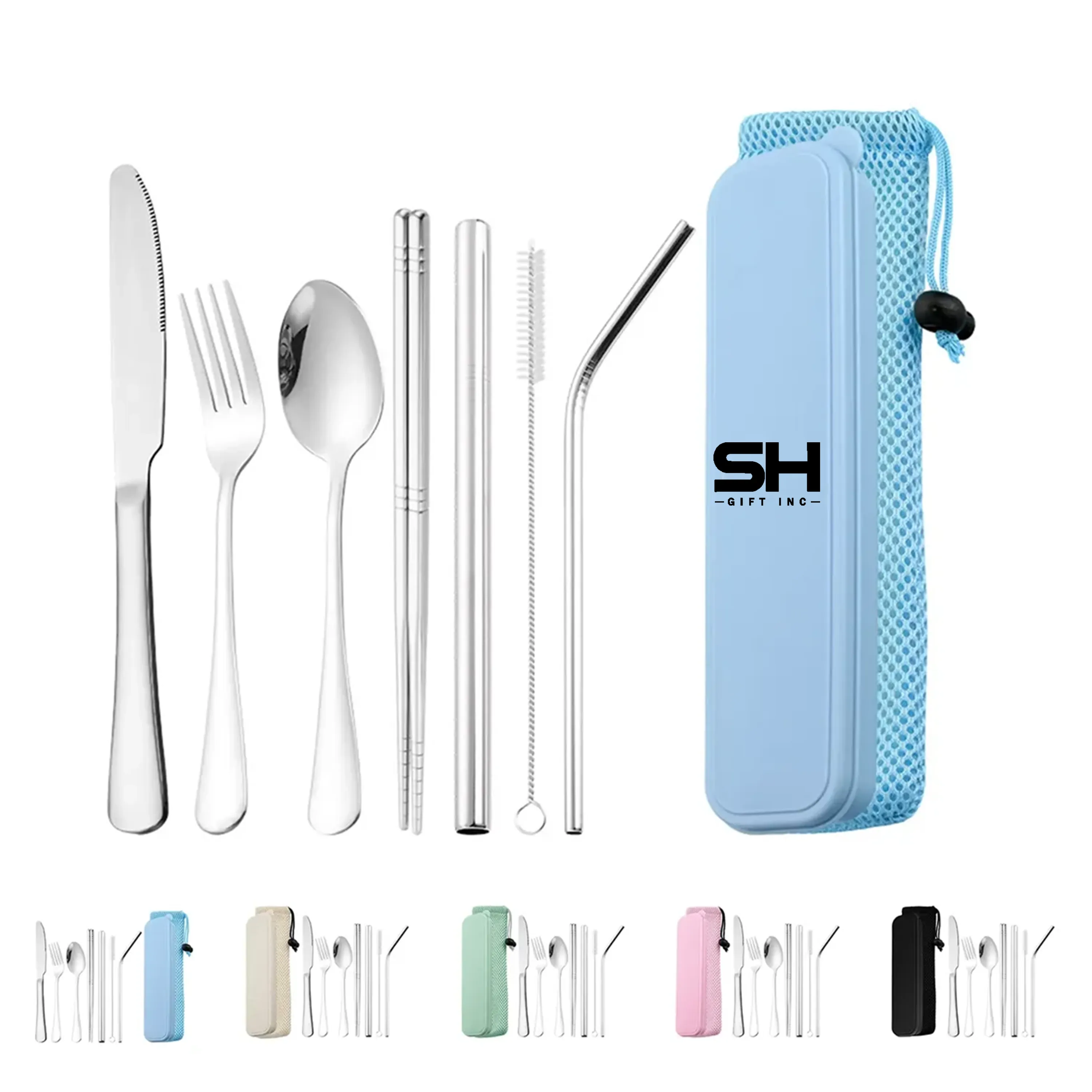 Portable Tableware Travel Utensils with Case 9