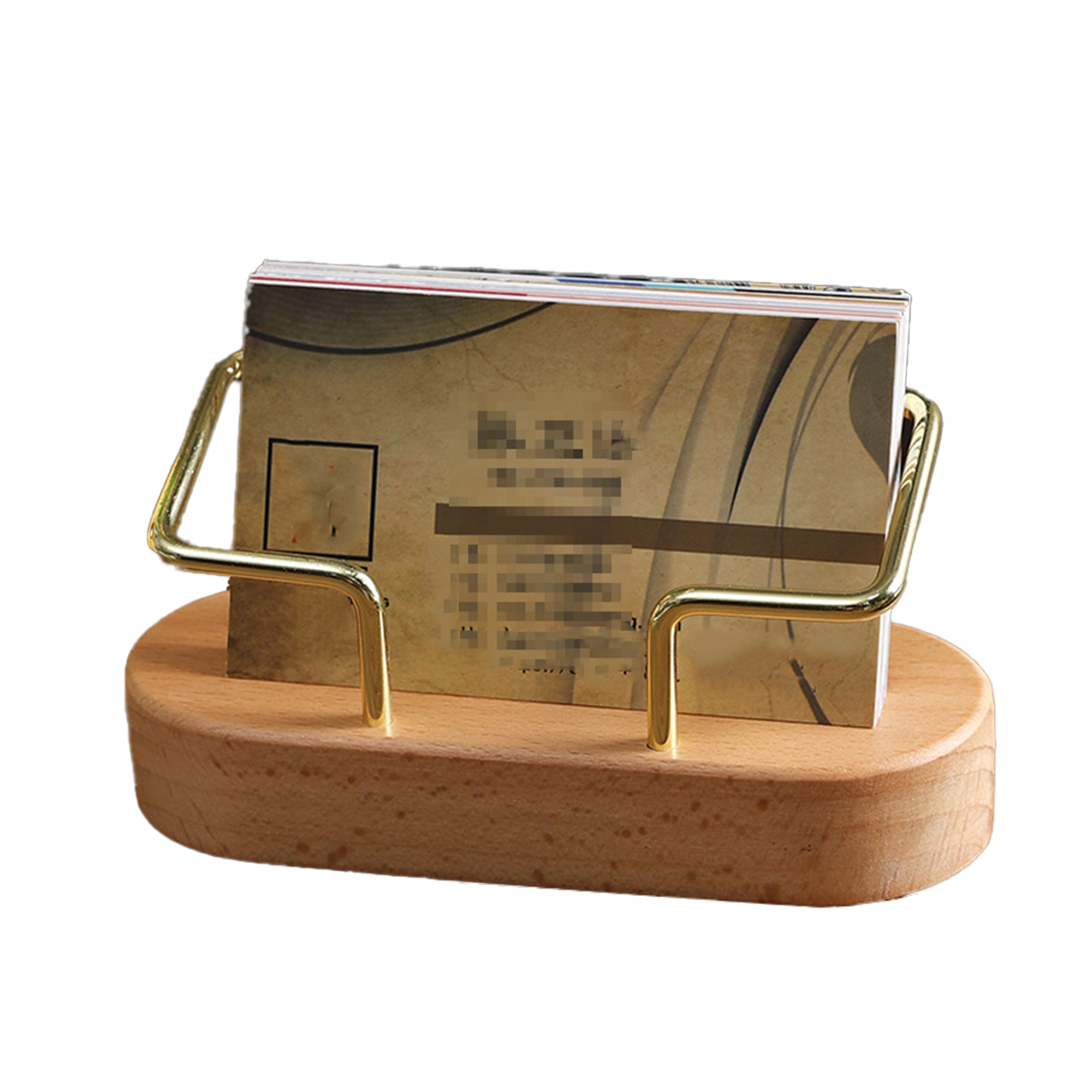 MOQ100 Solid Wood Business Card Holder 6
