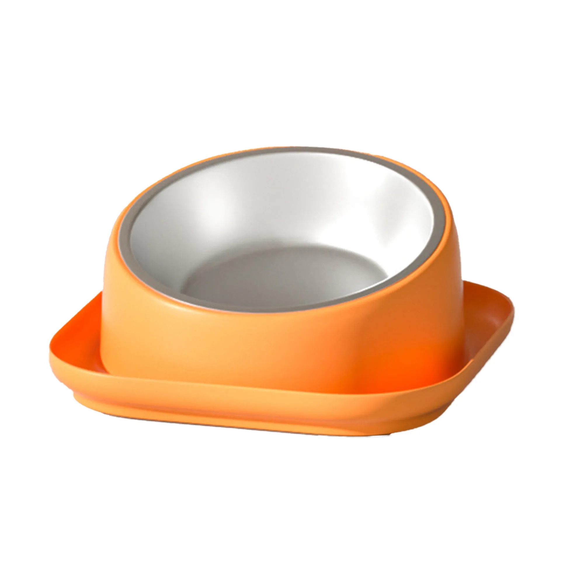 Tilted Anti-Spill Stainless Steel Pet Bowl 2