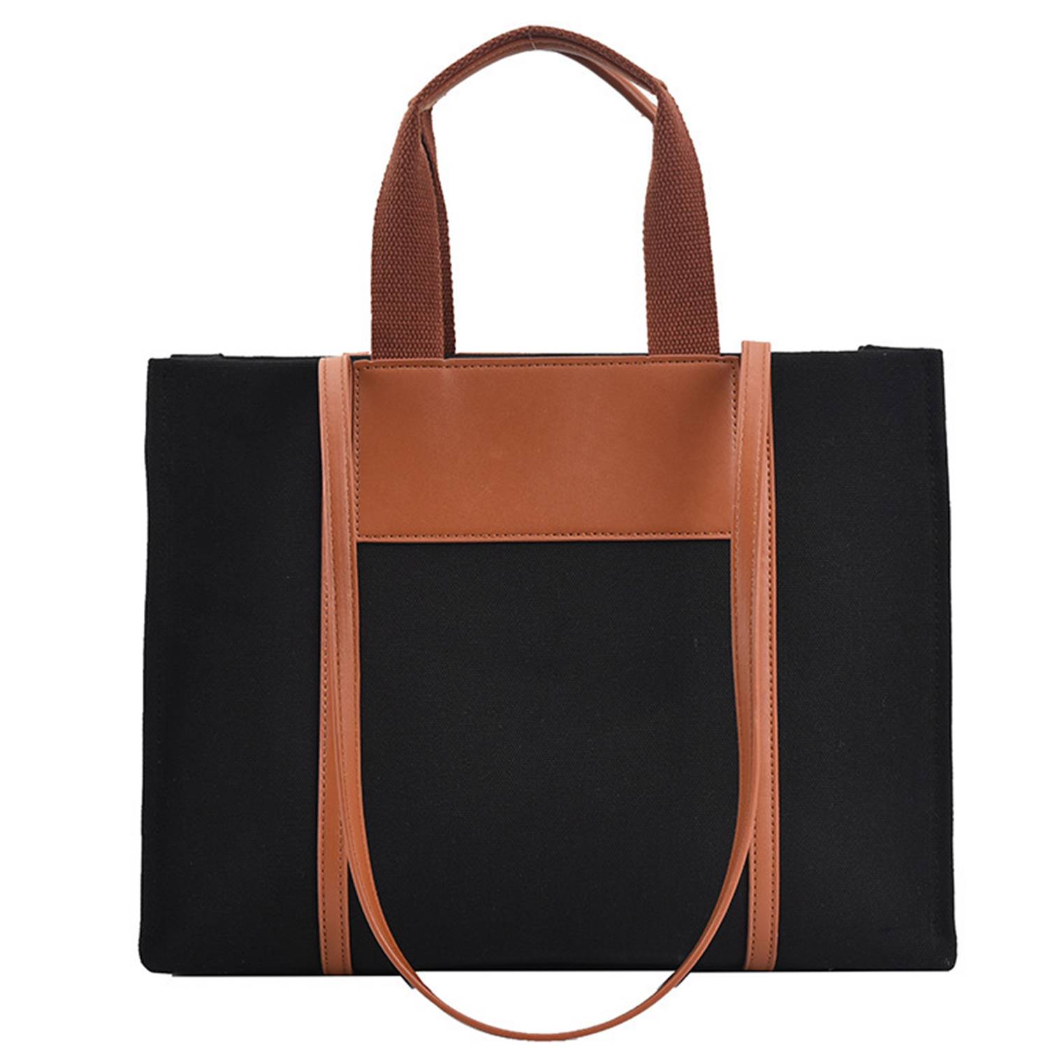 Canvas Tote Bag Clash Color Customized for Women, custom tote bag with logo imprint 6