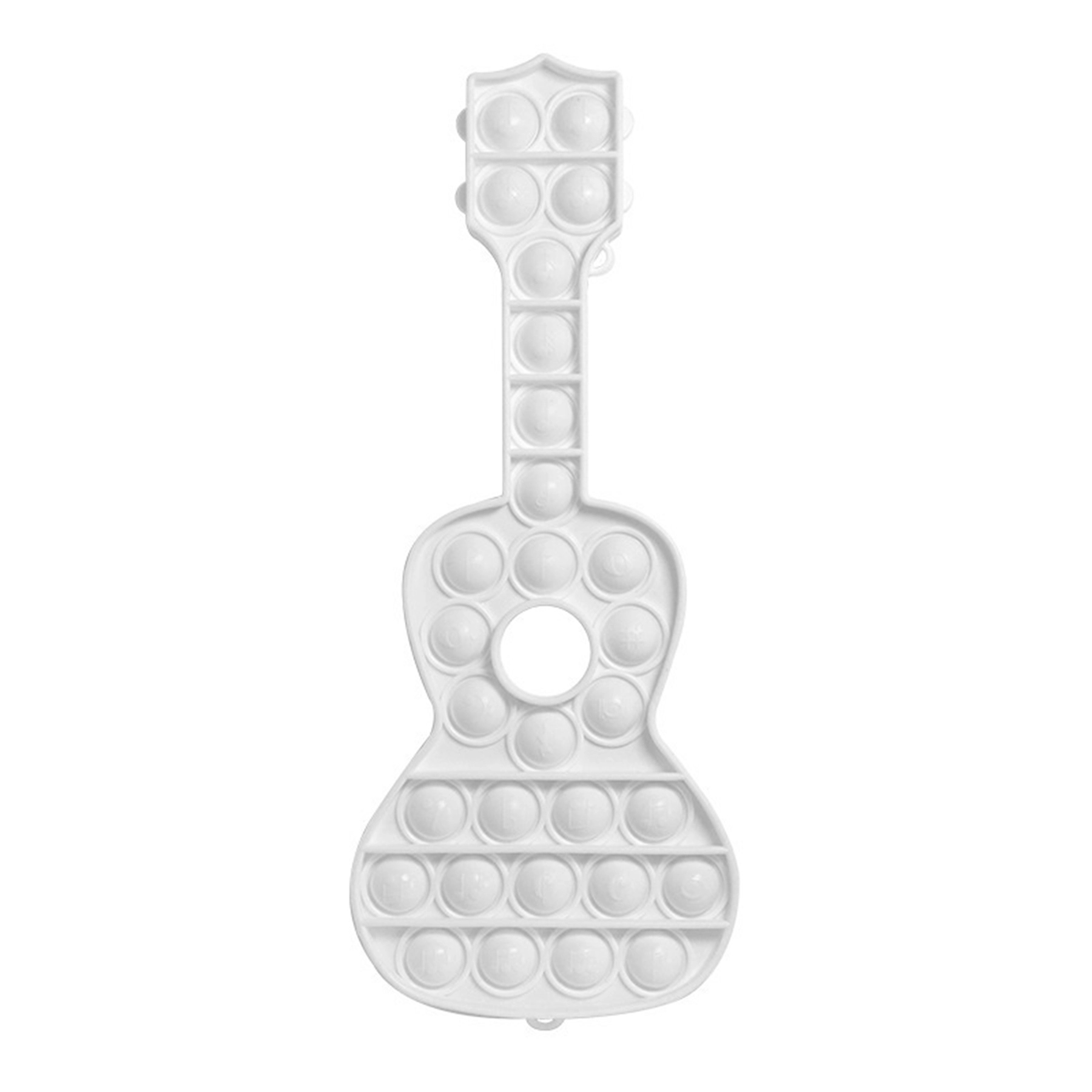 Guitar Shape Full Color Print Push Pop Bubble Fidget Toy 10