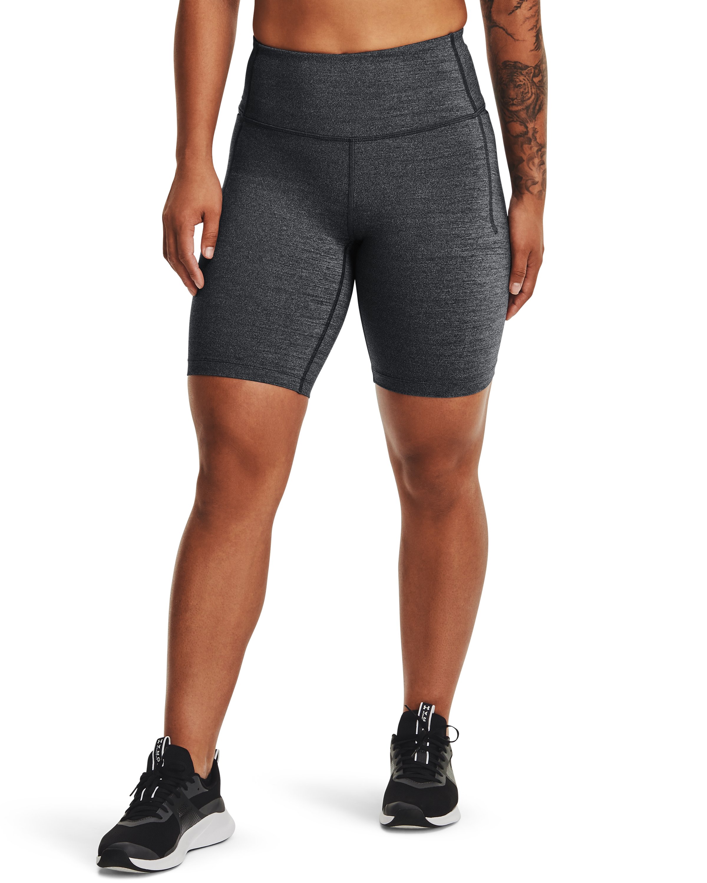Women's UA Meridian Heathered Bike Shorts 3