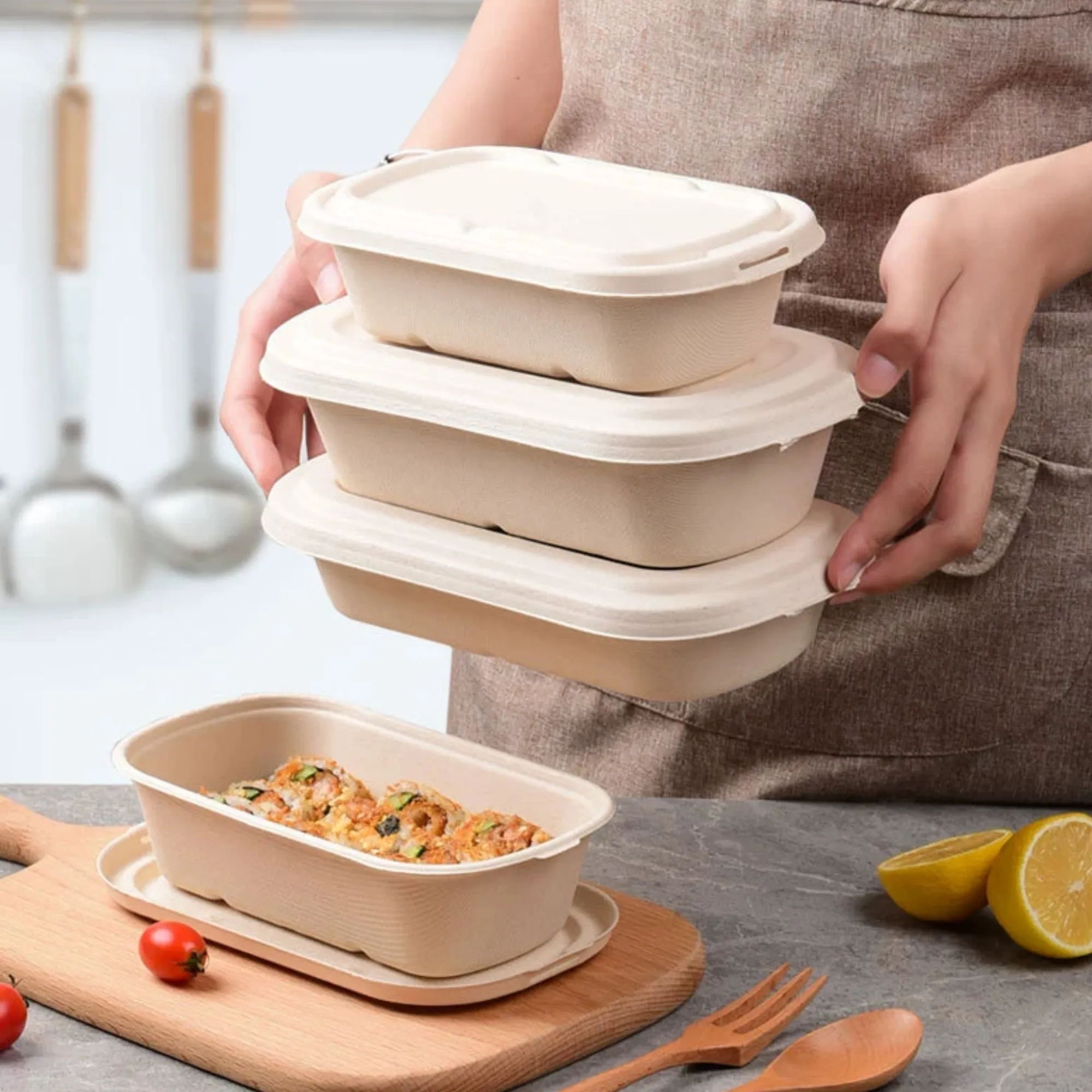23oz Disposable Salad Lunch Box 4