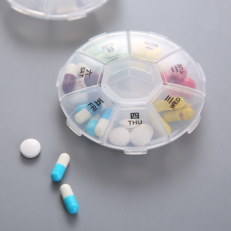 Detachable Round Weekly Pill Organizer 4