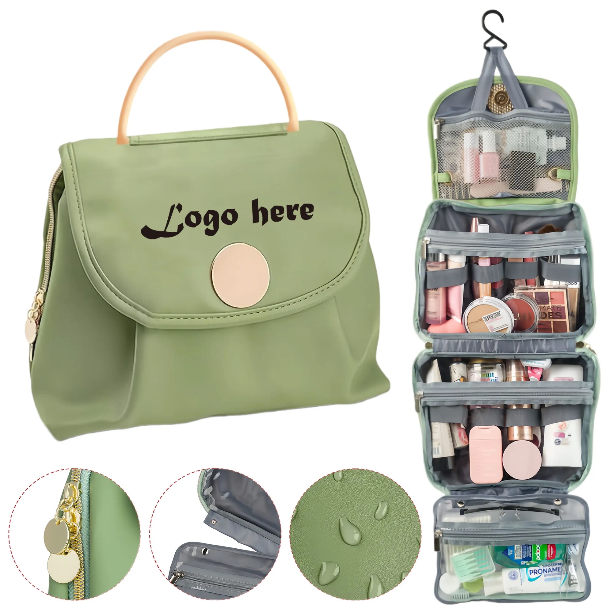 Multi-Functional Waterproof Hanging Toiletry Cosmetic Bag
