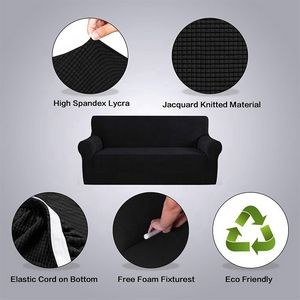100% Polyester Non Slip Soft Couch Double-Seat Elastic Sofa 2