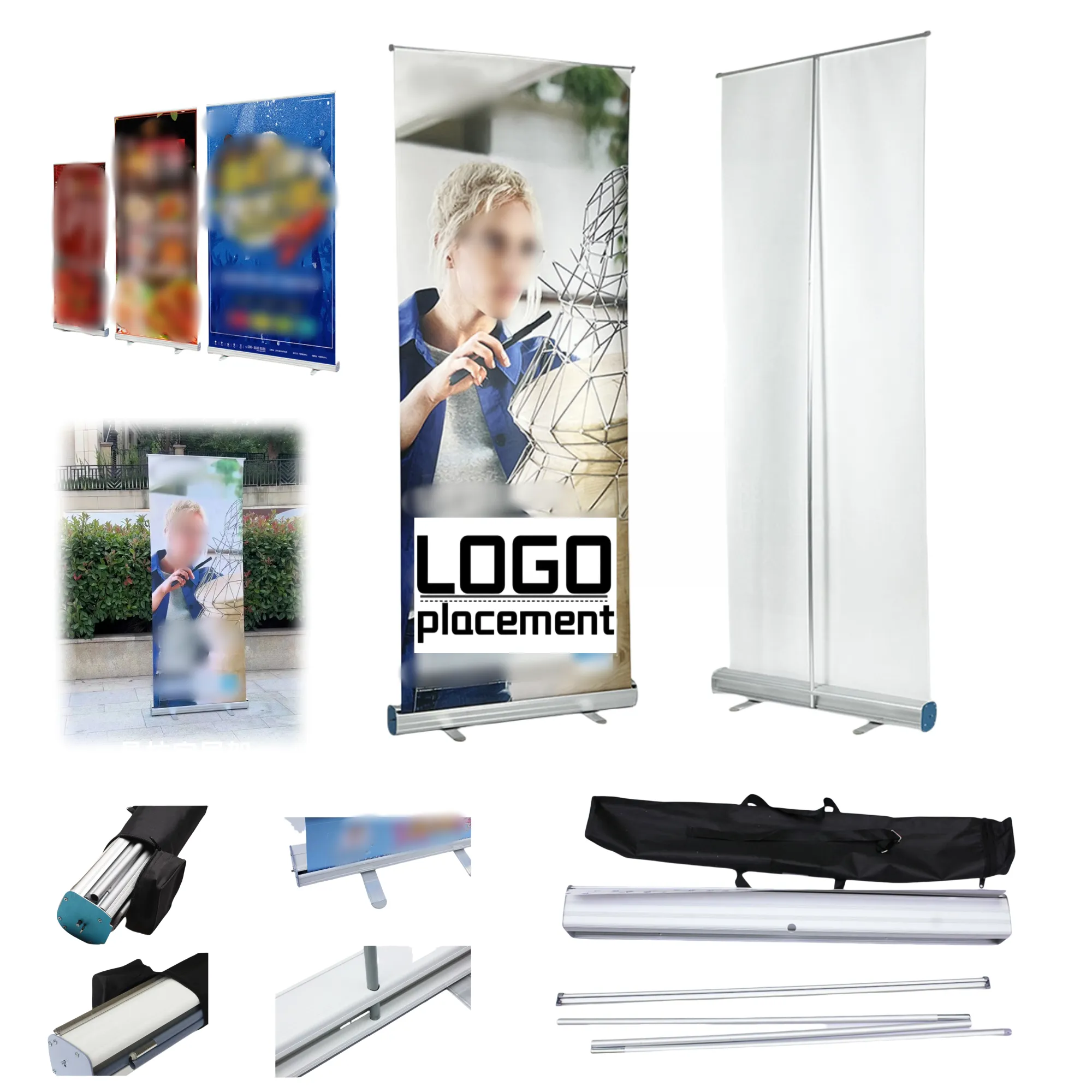 Aluminum Telescopic Floor Standing Poster Display Stand