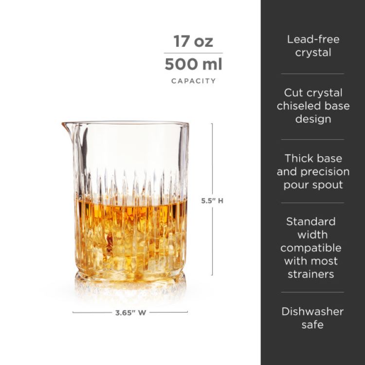 Viski® Pedestal Crystal Mixing Glass 10