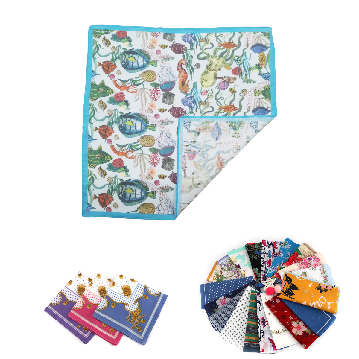 Multifunctional Cotton Square Bandanas 2