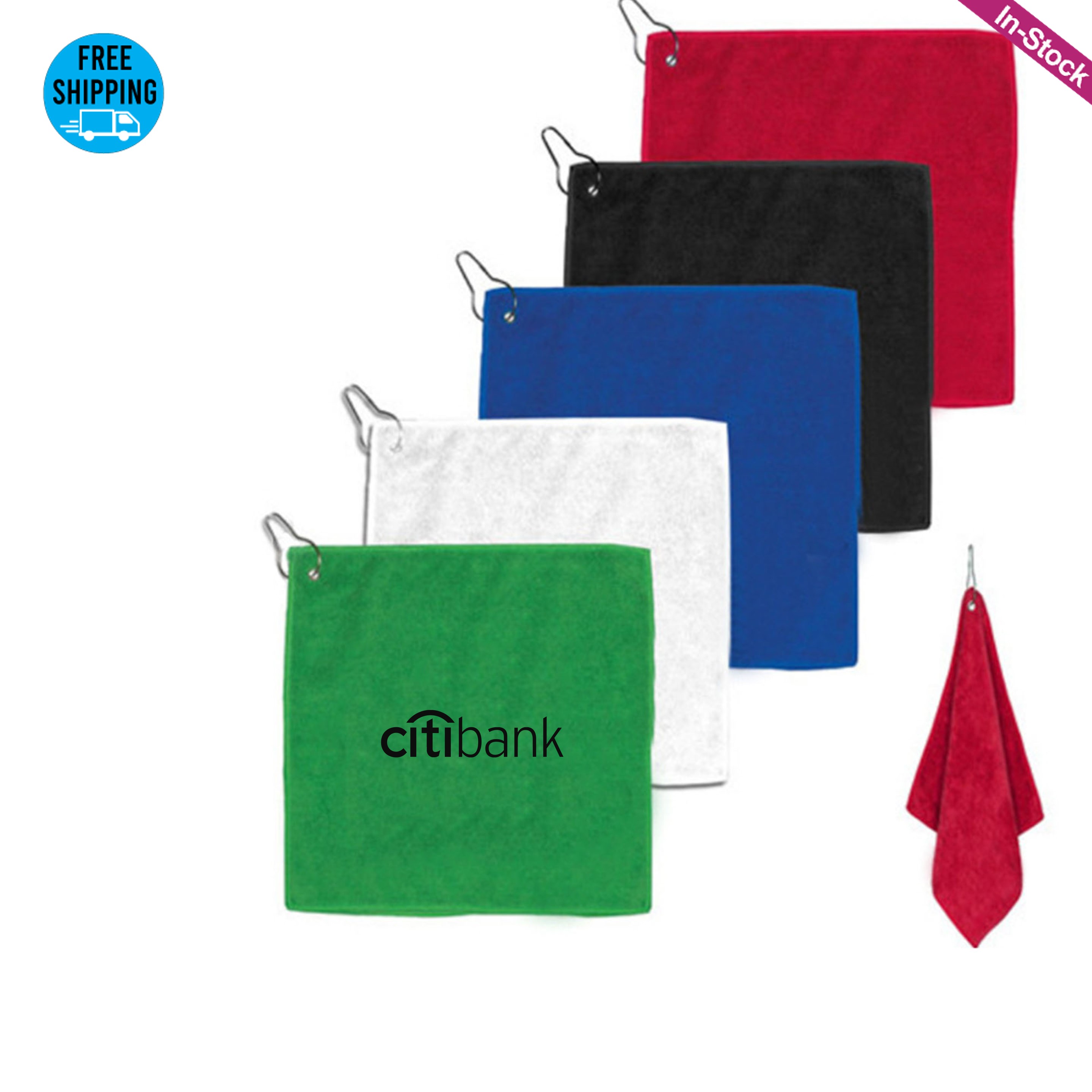 11.8" x 11.8" Screen Printed 300GSM Microfiber Golf Towel 8