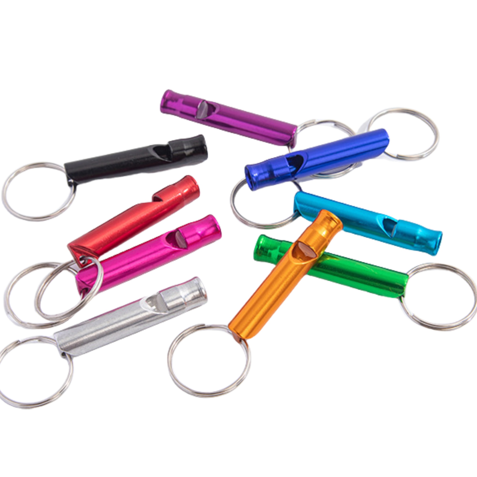 Portable Aluminum Whistle Keychain 4