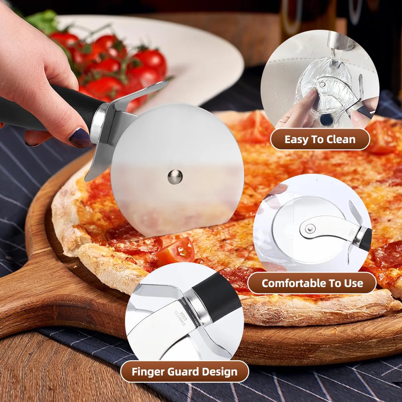 Stainless Steel Pizza Cutter Wheel 6