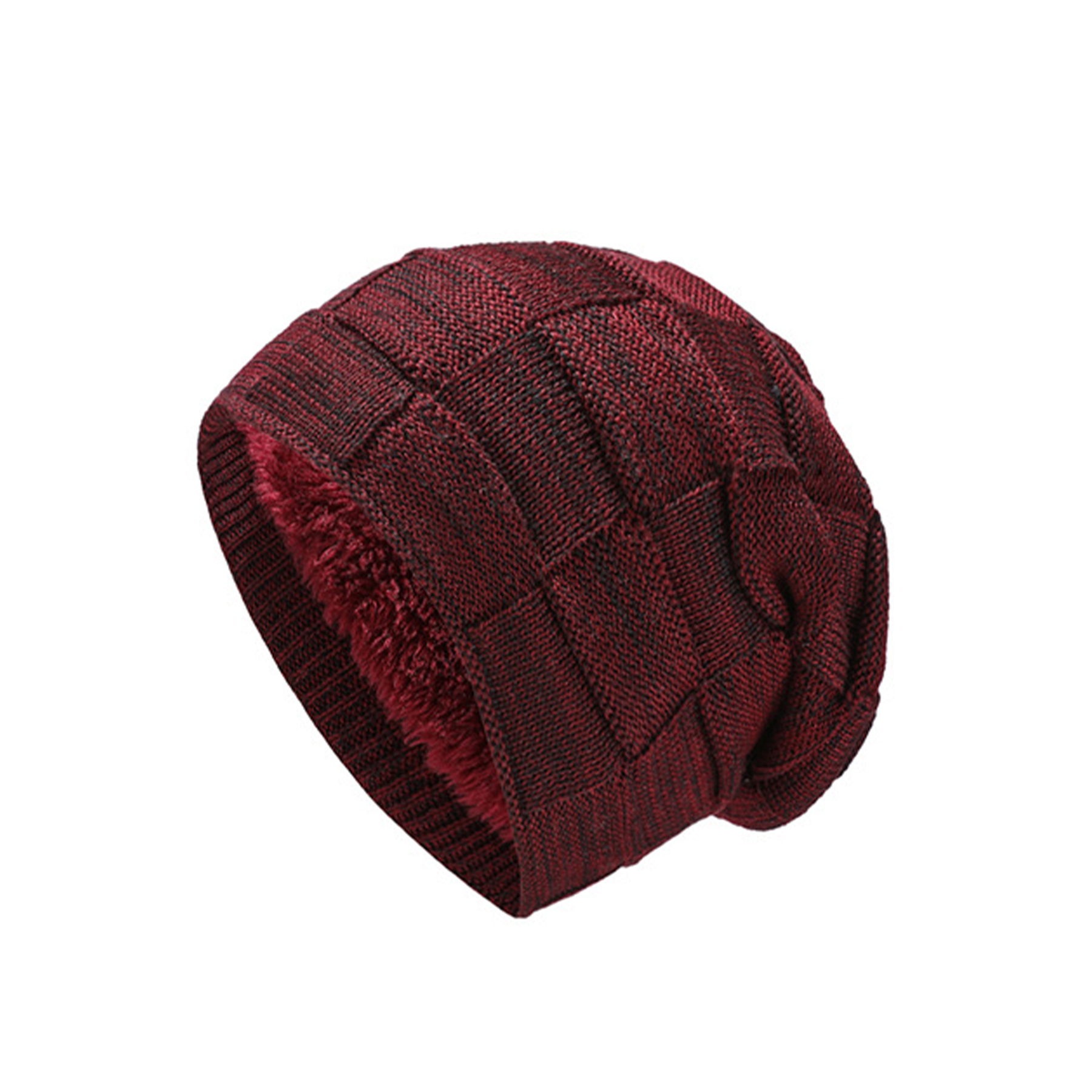 Men Lined Knit Warm Thick Binie Hat 8