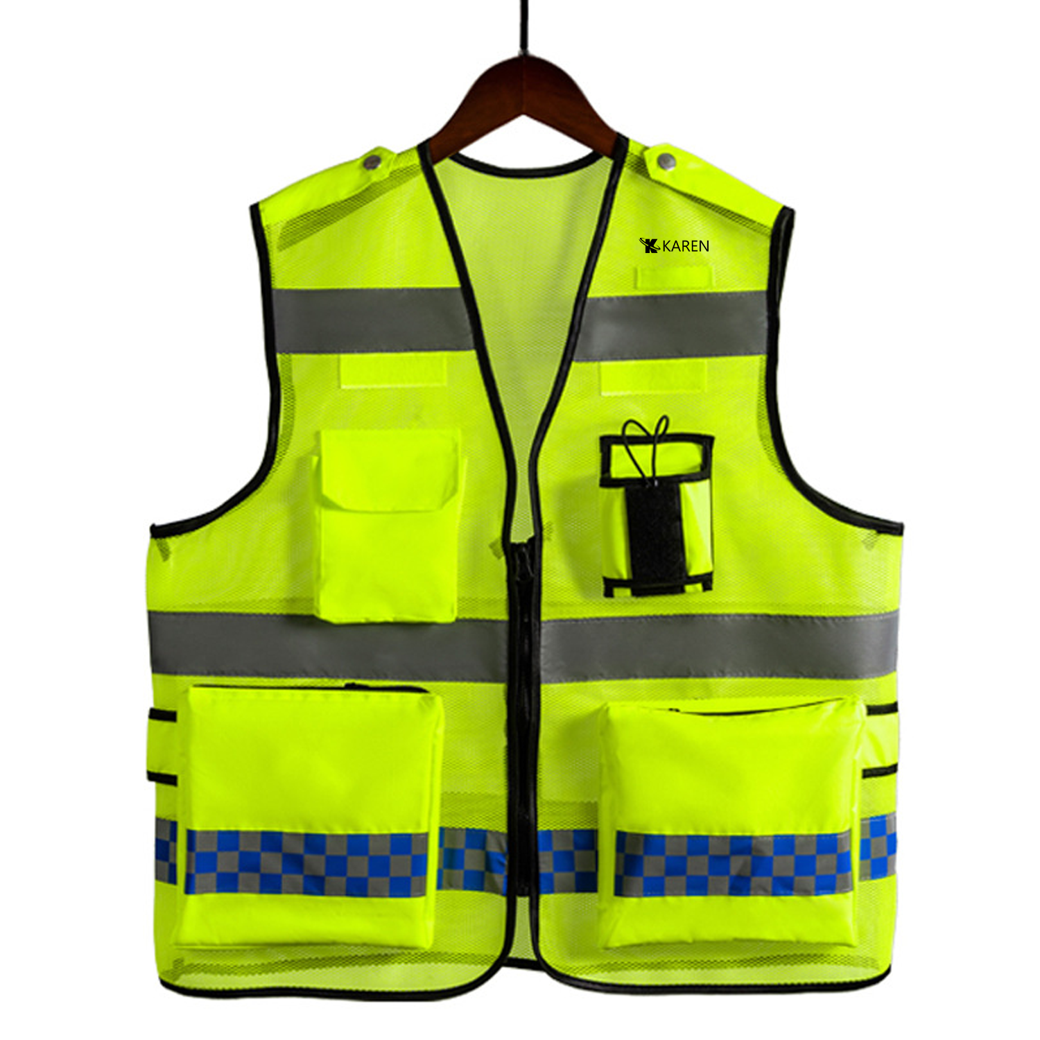 Soft Breathable Reflective Safety Vest w/ Pockets 2