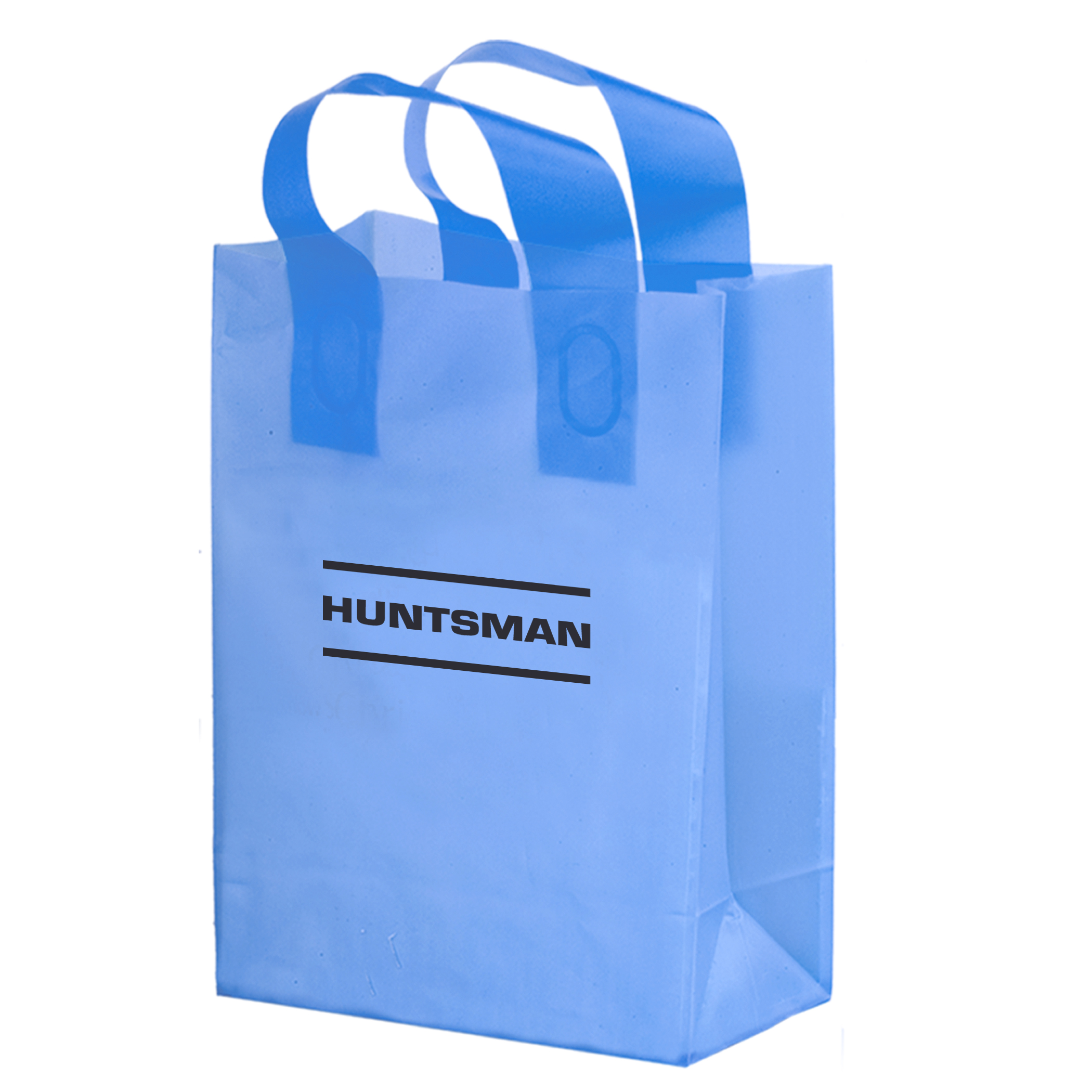 Color HDPE Frosted Soft Loop Shopper 10