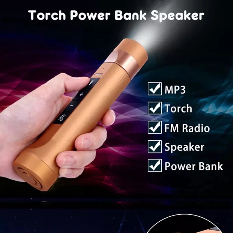 Portable Wireless LED Flashlight Riding Bike Speaker 6