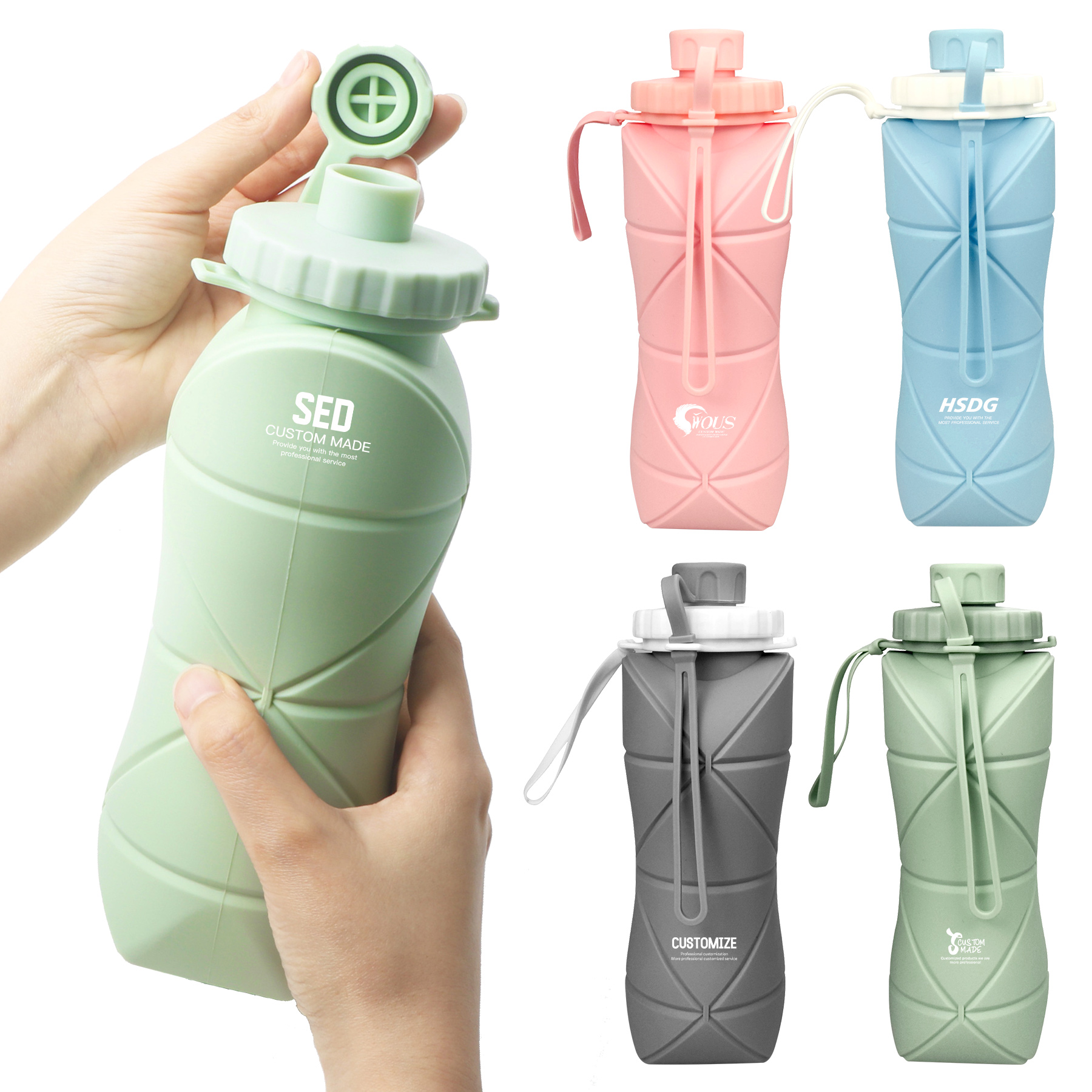 Creative Silicone Folding Water Bottle 6