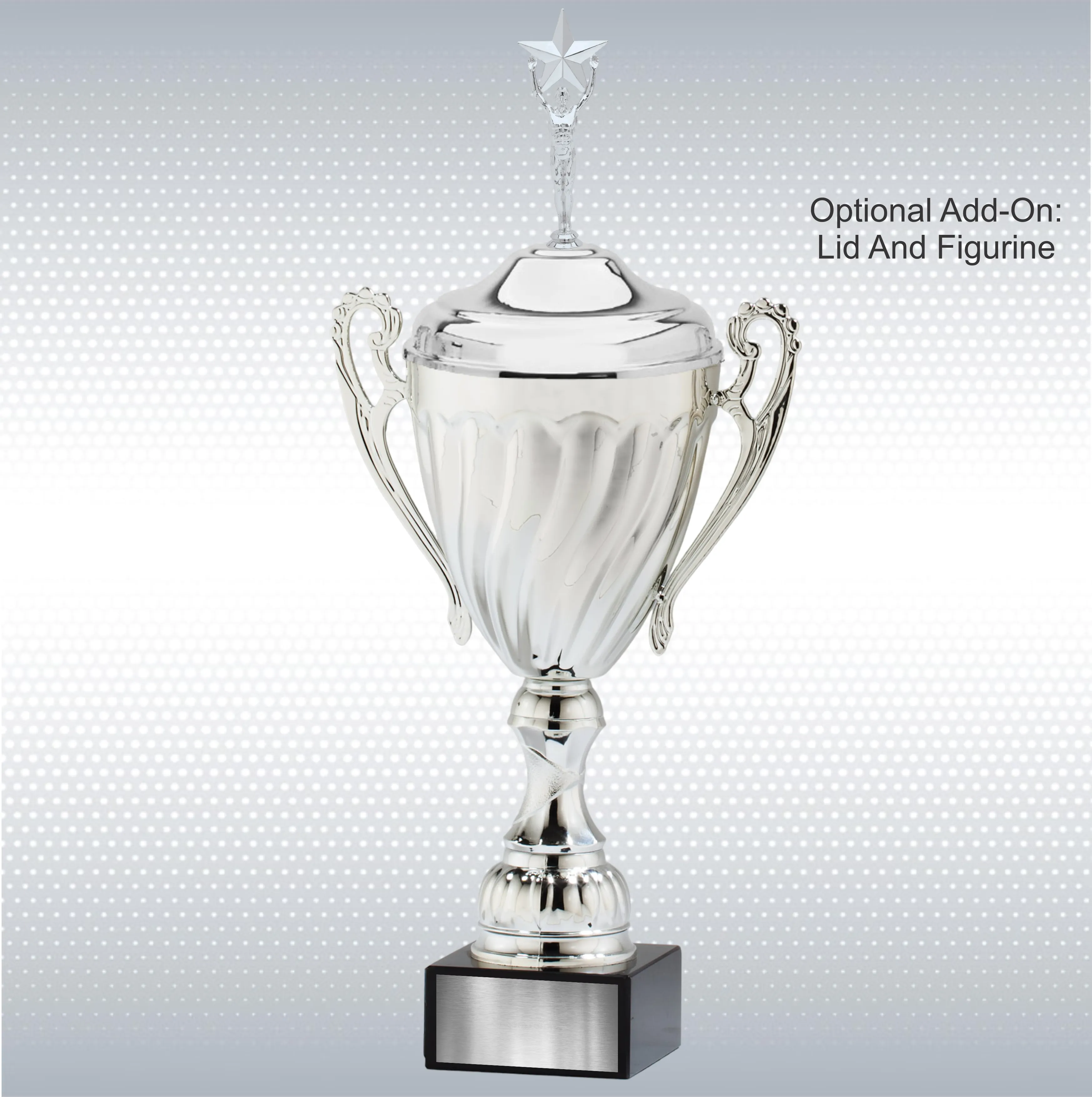 Silver Metal Cup w/Plastic Stem & Marble Base 2
