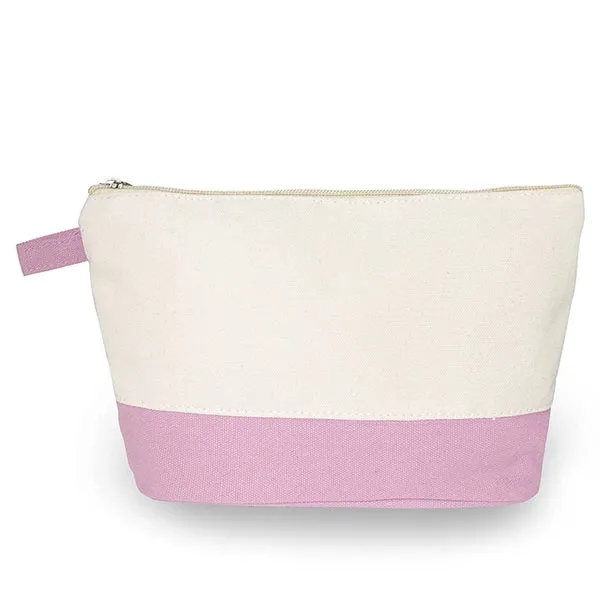 Cotton Canvas Two-Tone Cosmetic Bag, custom tote bag with logo imprint 9
