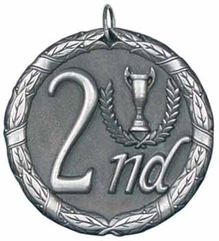 Second Place XR200 Series Medal, 2" 2
