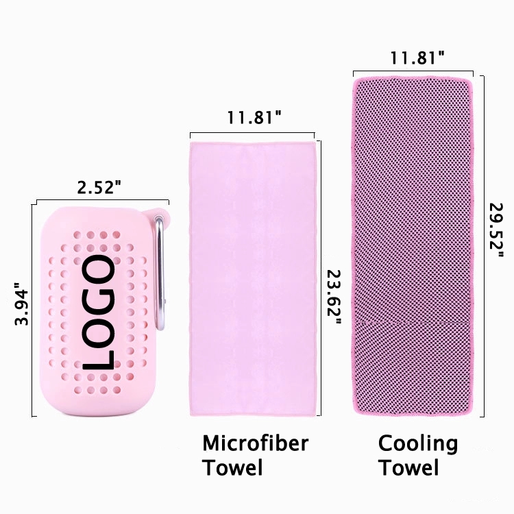 Outdoor Sports & Fitness Cooling Towel with Silicone Case 6