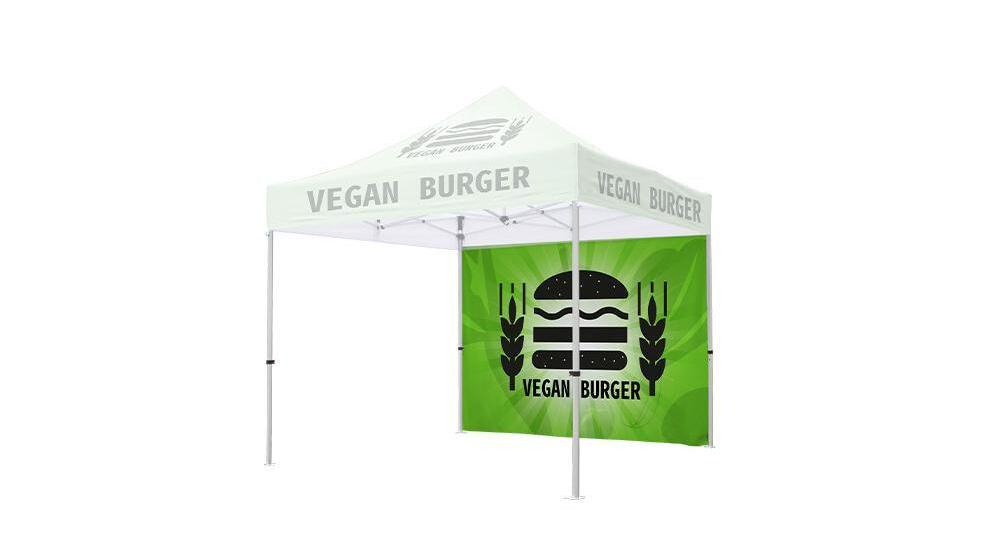 10' Tent Full Wall Custom Printed Graphic Only Double Side (Full Color Dye Sublimation)