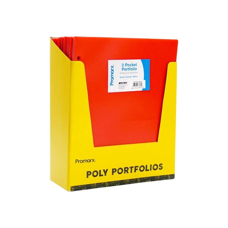 2 Pocket Poly Portfolios - Red 1