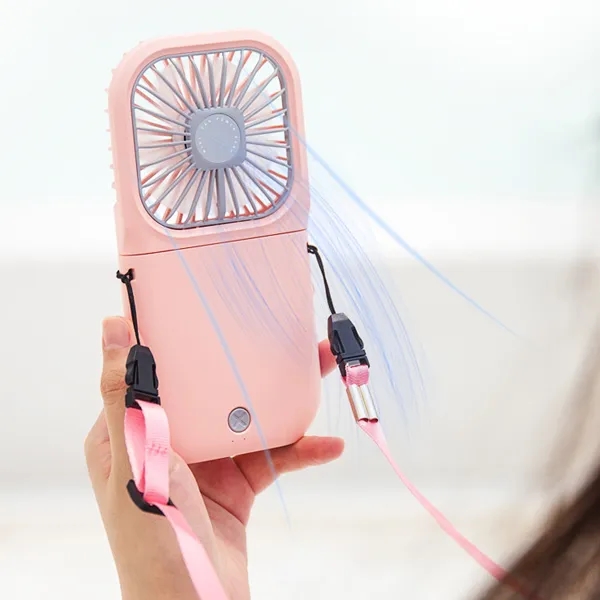 USB Rechargeable Handheld Portable Neck Fan 5