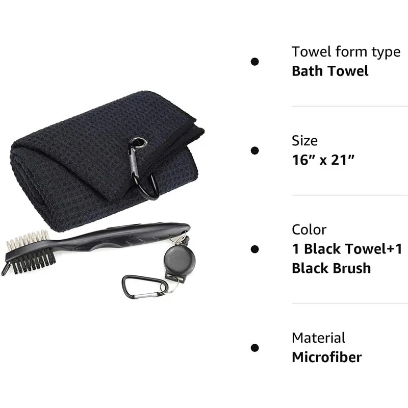 Microfiber Golf Towel Brush Tool Kit 3