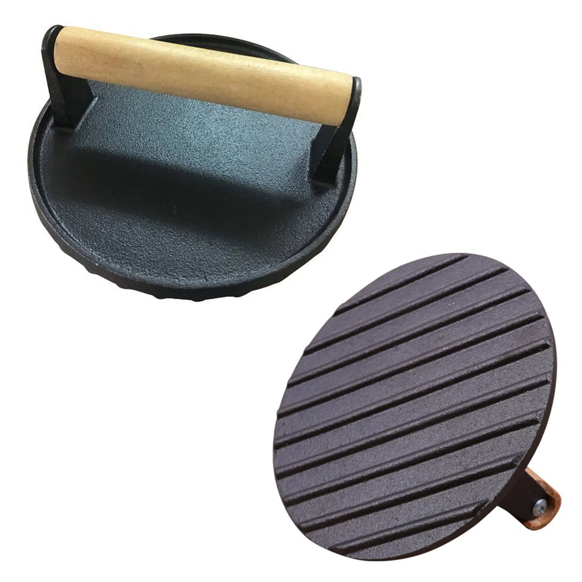 Heavy Duty Rectangle Round Grill Burger Press 2