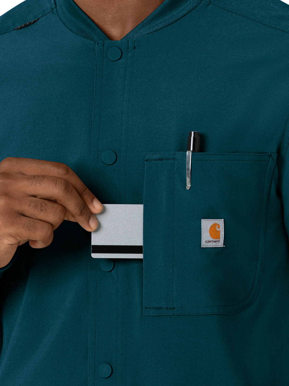 Carhartt Scrubs - Force Cross-Flex - Men's Five-Pocket Modern Fit Shirt Jacket 18