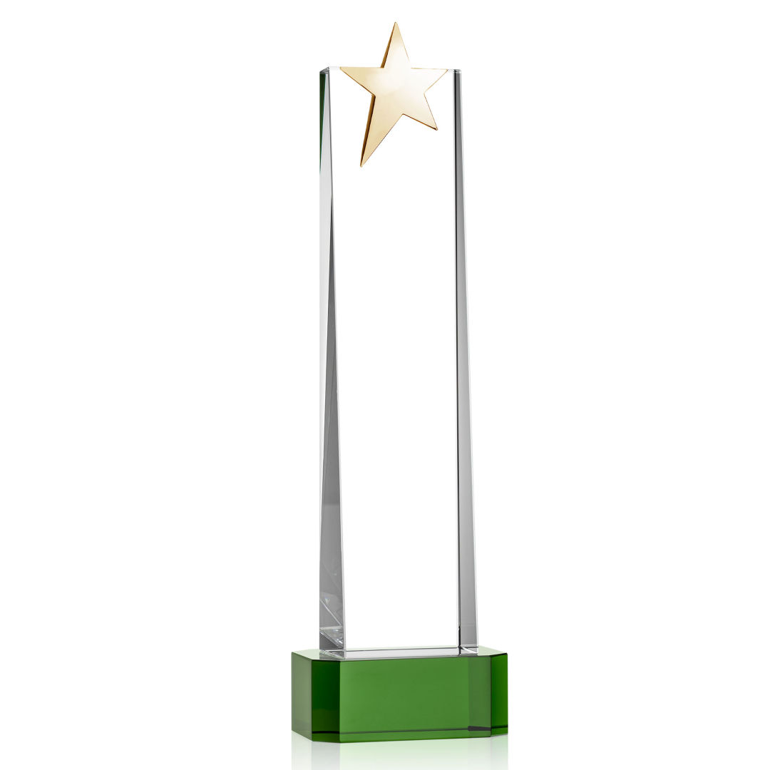 Fanshaw Gold Star Award on Base - Green 7