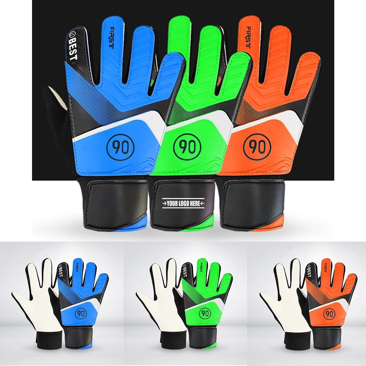 Sports Soccer Goalkeeper Football Gloves for Kids 2