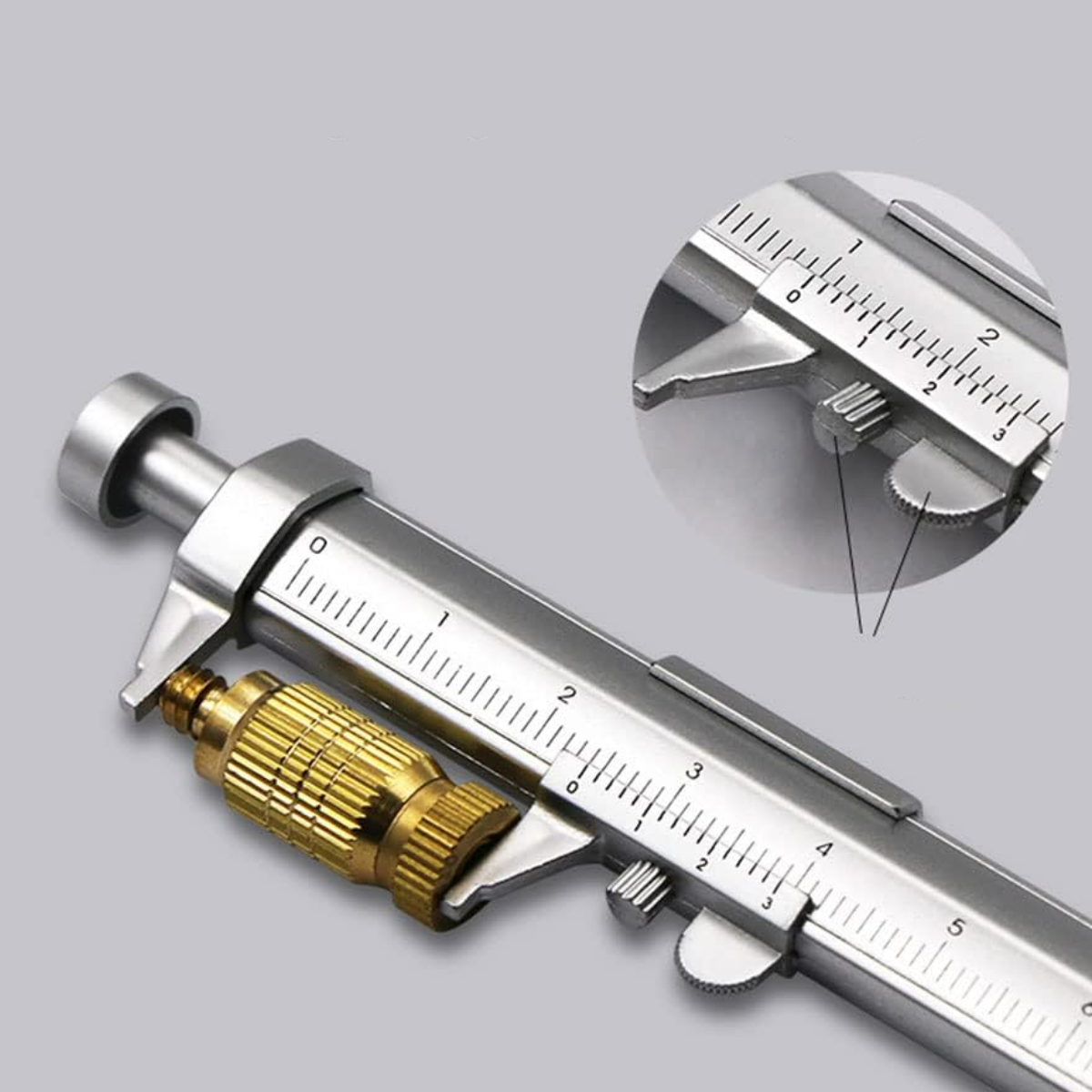 Caliper Style Ballpoint Pen with Blue Ink Refill 2