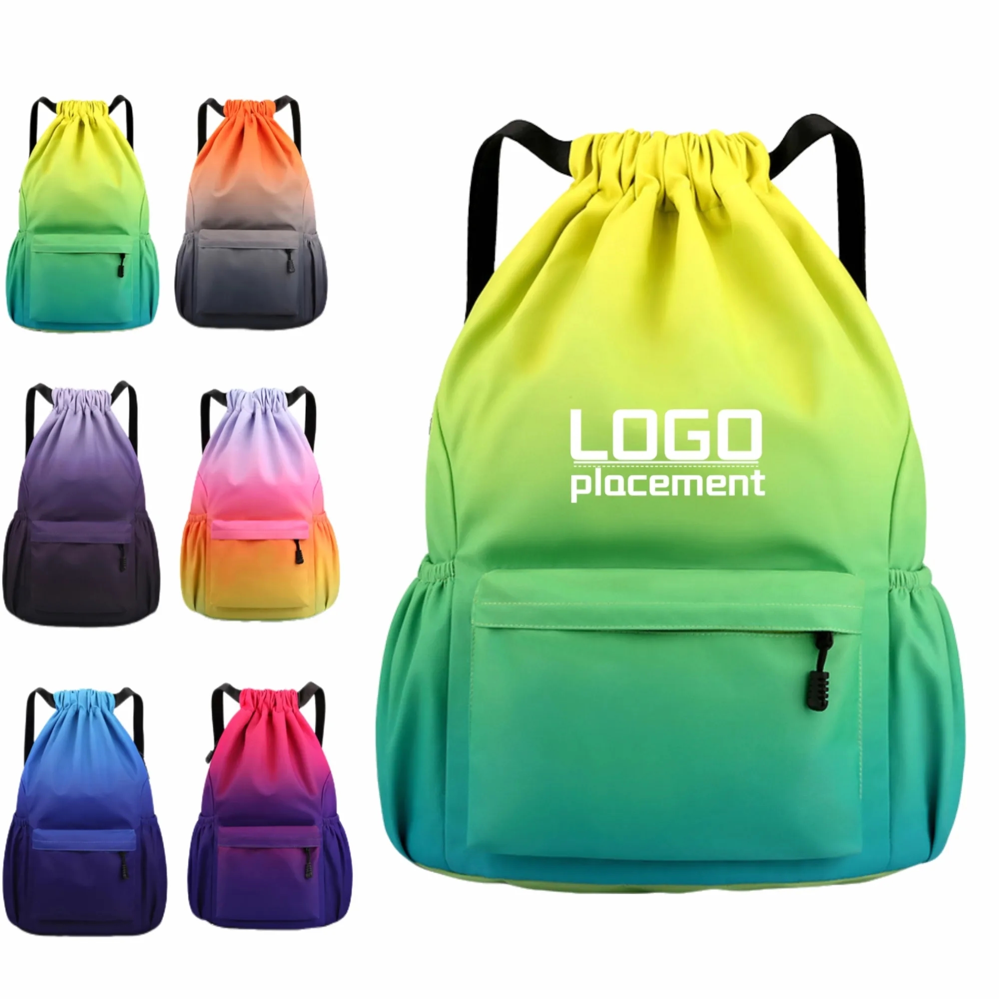 Gradient Drawstring Backpack