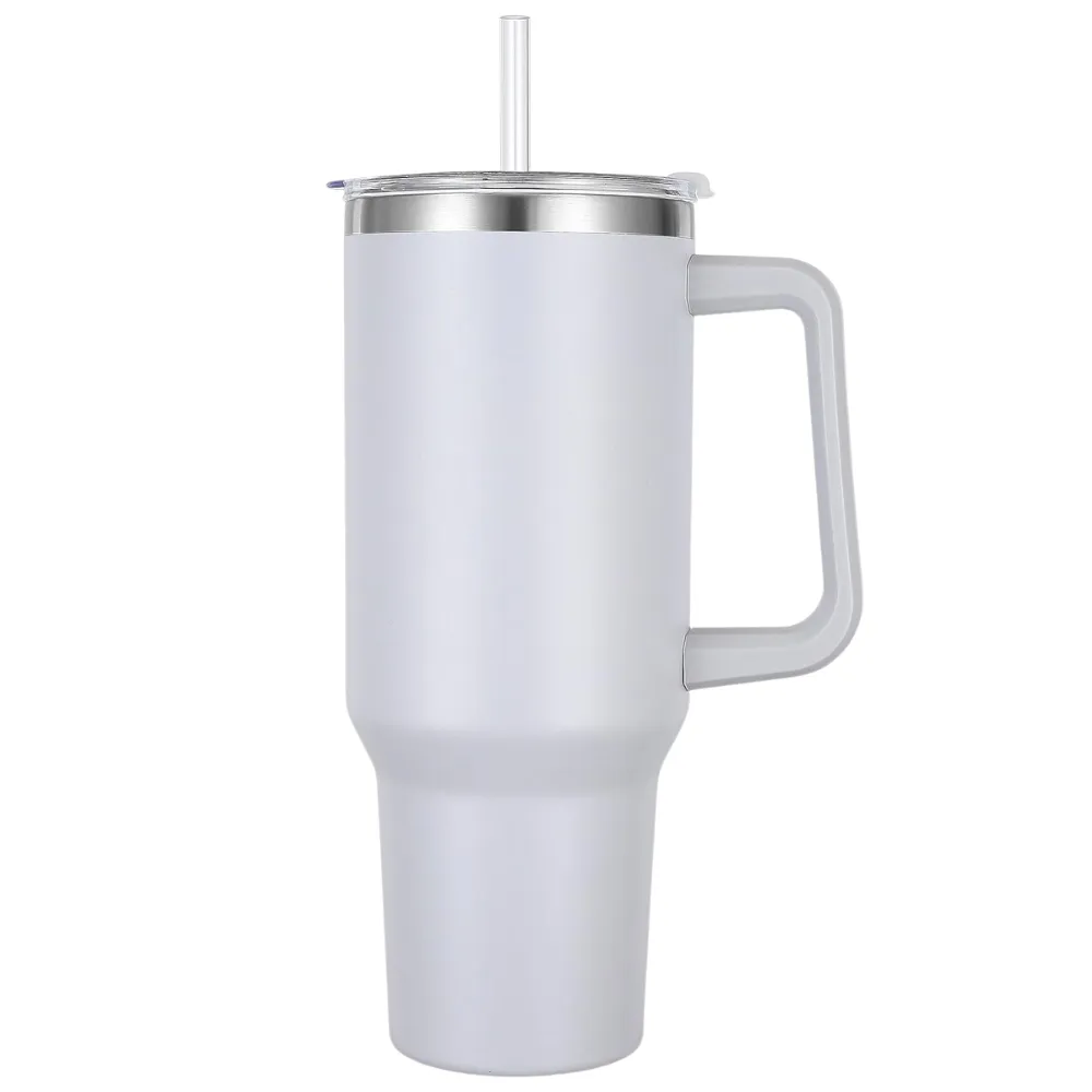 40oz. Insulated Tumbler with Handle and Straw 4