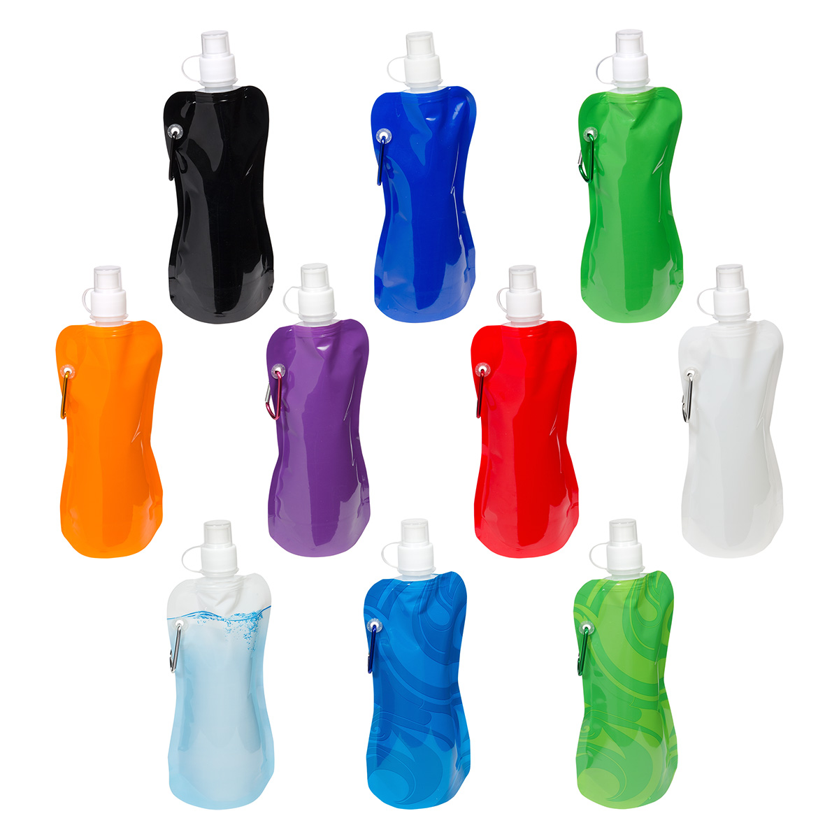 Flex Foldable 16 oz Water Bottle with Carabiner 30