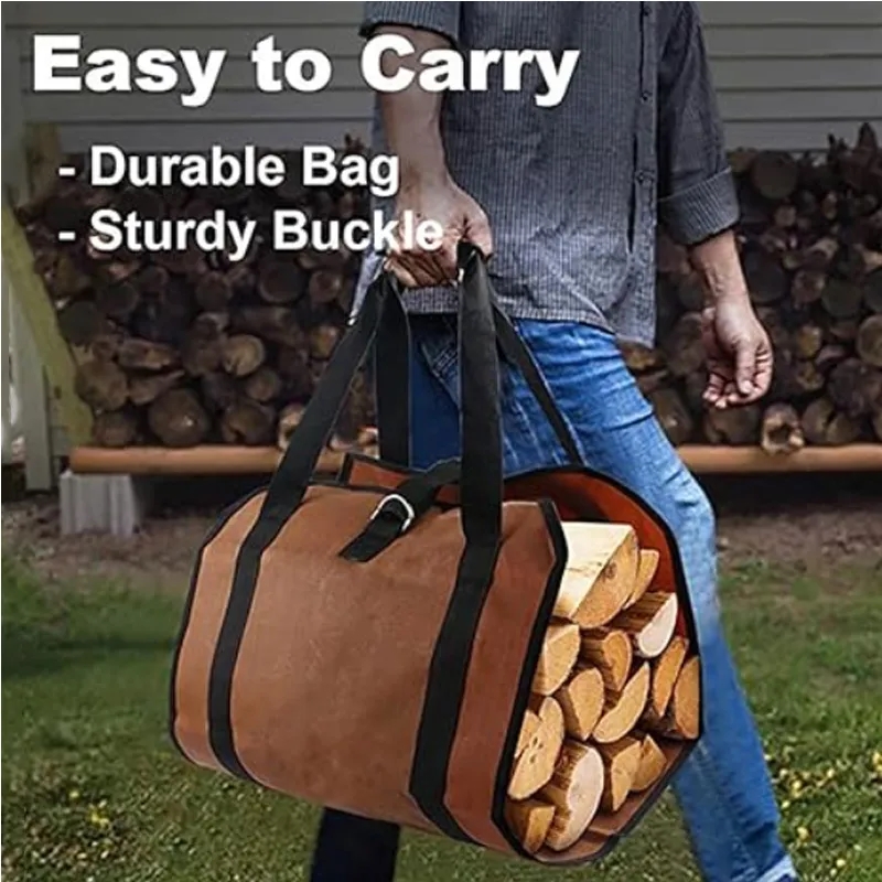 Outdoor Firewood Tote Bag, custom tote bag with logo imprint 3