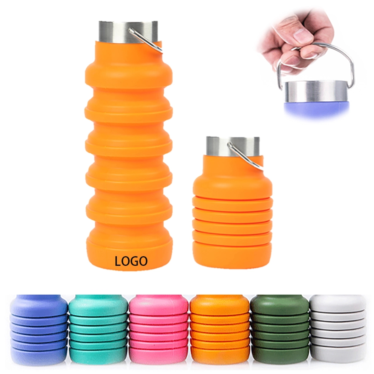 Silicone Foldable Travel Water Bottle 1