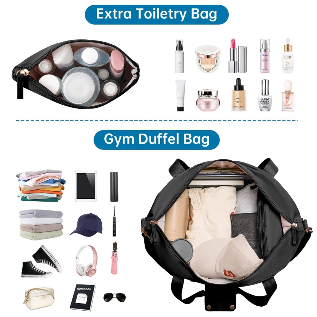 Custom Usb Port Travel Duffel Bag 9