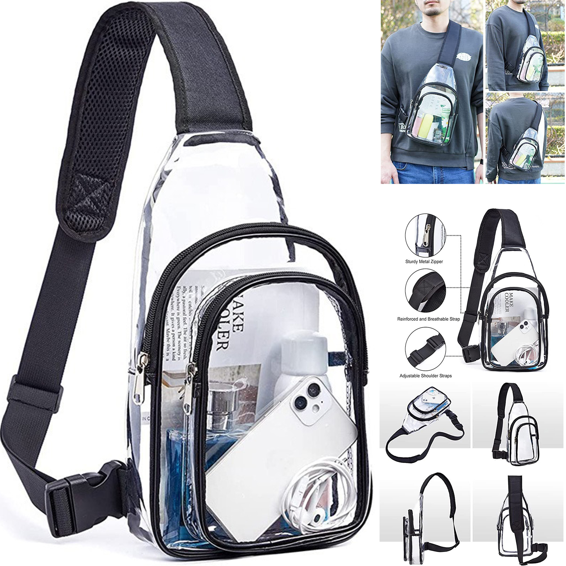 Clear PVC Sling Bag 1